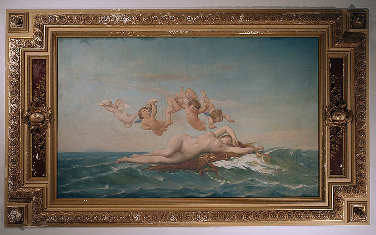 plafond, reliefs et peinture monumentale : La naissance de Vénus