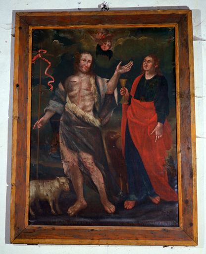 tableau : Saint Jean Baptiste et saint Jean l'Evangéliste