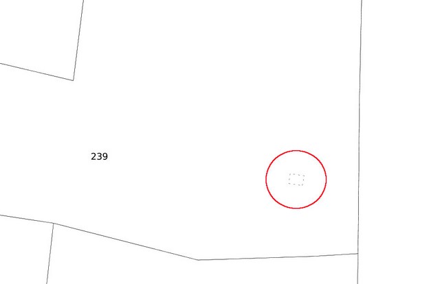 Plan de masse d'après le cadastre de 2021, section 000F. Echelle d'origine 1/500e.