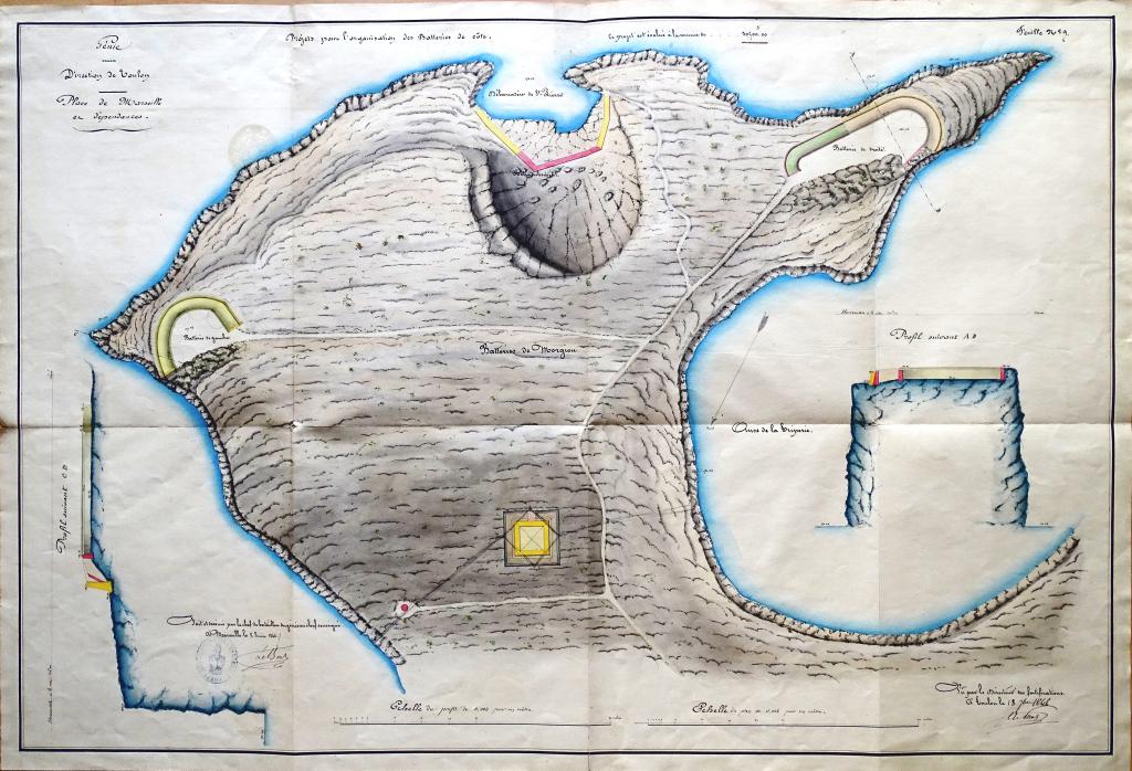 Projet pour l'organisation des batteries de côte. Batterie de Morgiou, 1846.