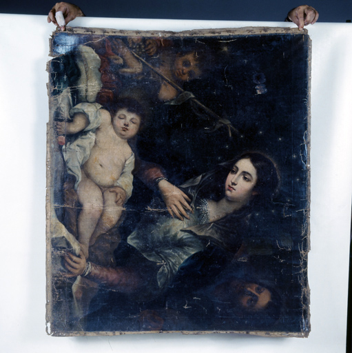 tableau : Sainte Famille et saint Jean Baptiste enfant