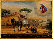 tableau, ex-voto : Accident de charrette de Louis-Etienne Reboul