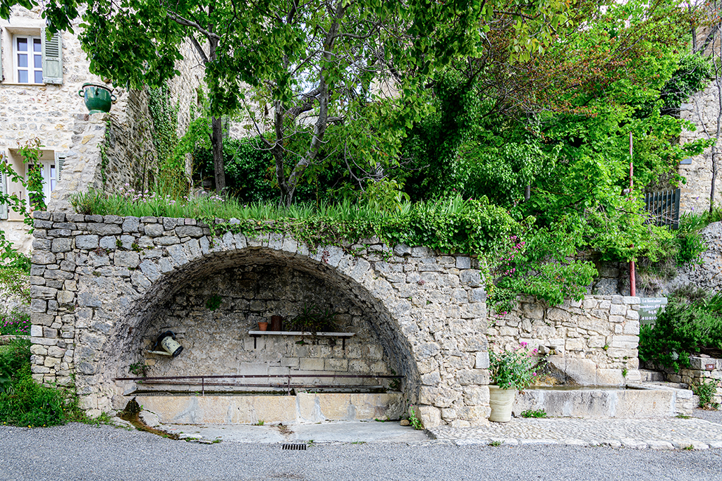 Fontaine-abreuvoir de la place du village. 