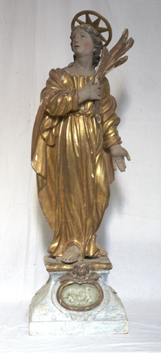 statue-reliquaire (demi-nature) : Sainte