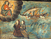 tableau, ex-voto : Bateau dans la tempête (N° 3)