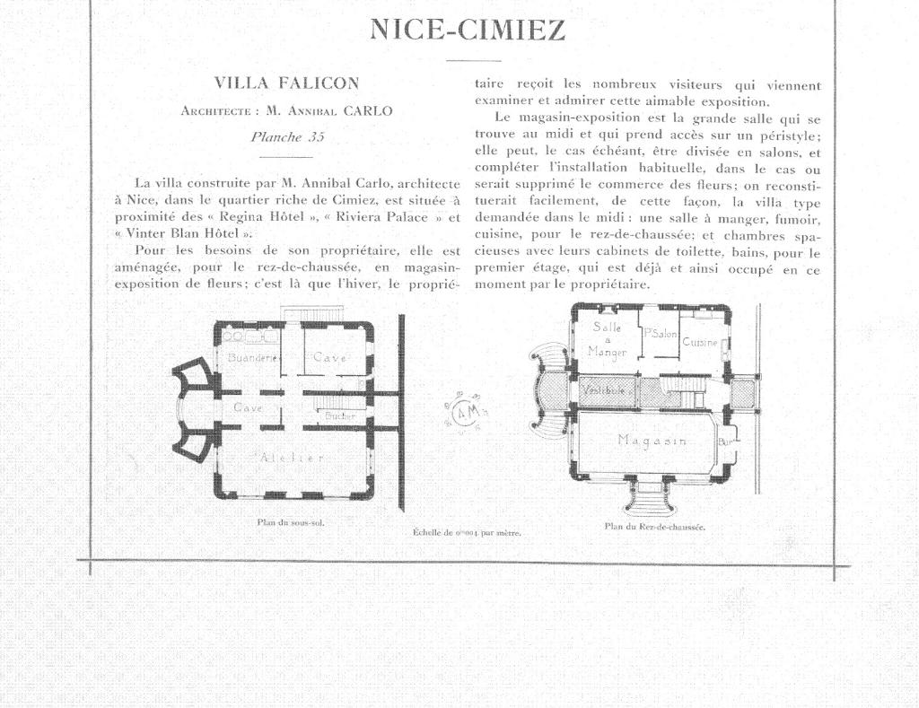 maison de villégiature (villa balnéaire) et boutique dite villa Falicon, René-Christine, Allah Karim, un temps siège d'une caisse de sécurité sociale