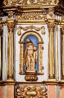 statues (5) (statuettes) : Jésus présenté au peuple, saint Paul de Tarse, saint Pierre, saint Mayeul, saint Candide
