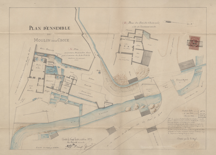 Plan d'ensemble du moulin de la Croix.