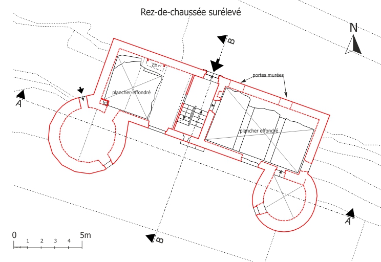 Plan du rez-de-chaussée surélevé, 2015