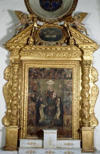 retable de l'ensemble de l'autel du Rosaire