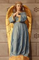 Paire de statues (grandeur nature) : anges adorateurs