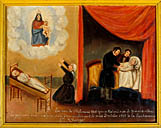 tableau, ex-voto : Demande de guérison de Philomène Dot