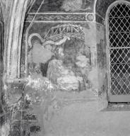 Peintures monumentales de la 3e chapelle Est : l'Annonciation et la Circoncision