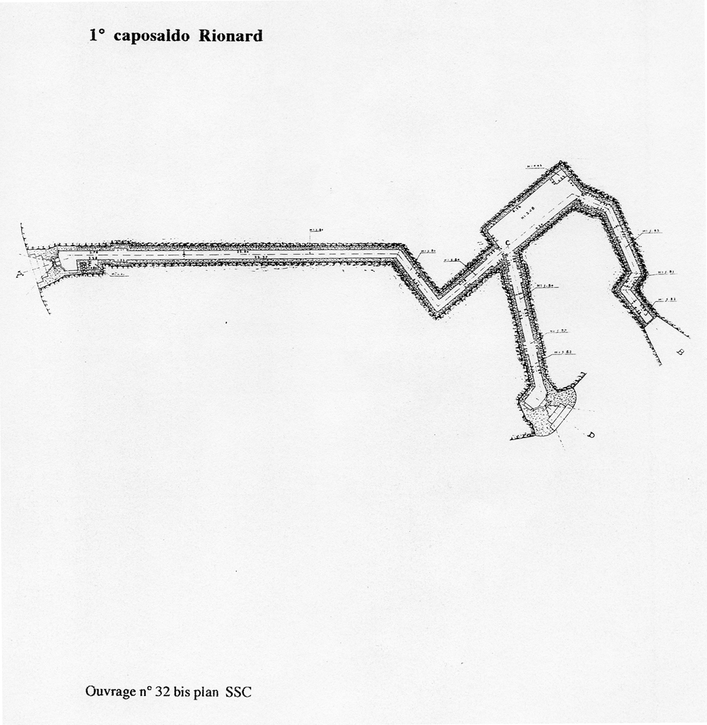 ligne fortifiée : 1er caposaldo Rionard