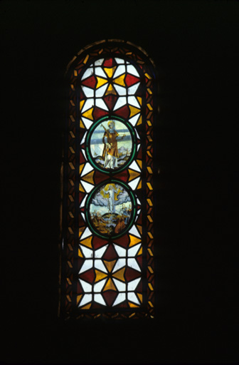 verrière (verrière figurée décorative) : Saint Etienne, Ascension
