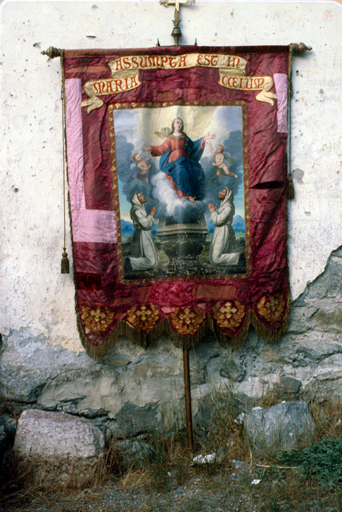 bannière de procession de saint André et de l'Assomption