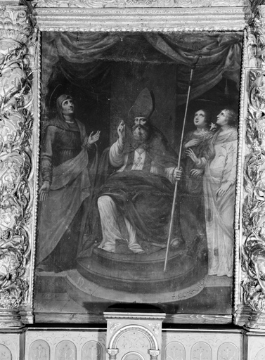 Tableau d'autel : saint Eucher entouré de sainte Consorce, sainte Tulle et sainte Galle
