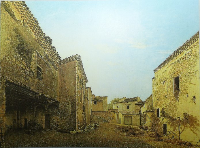 Ancienne cour du château de Ribiers 1885.