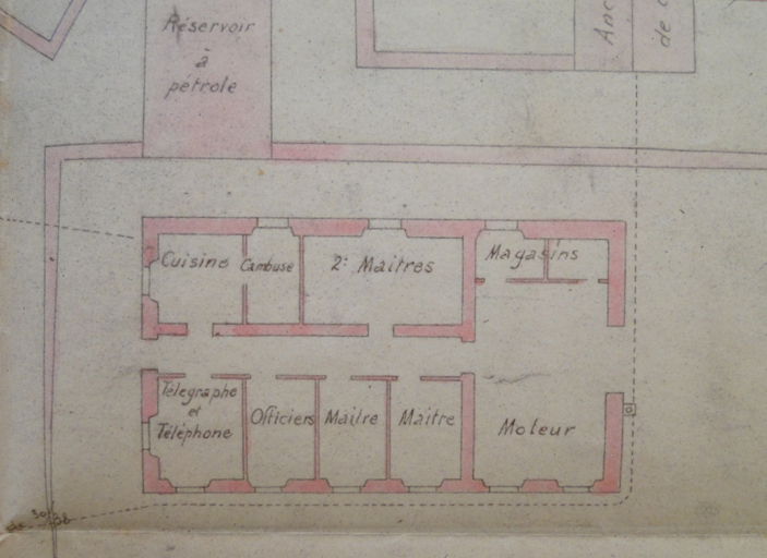 [Plan du bâtiment principal du poste photo électrique de Marégau] 1909.