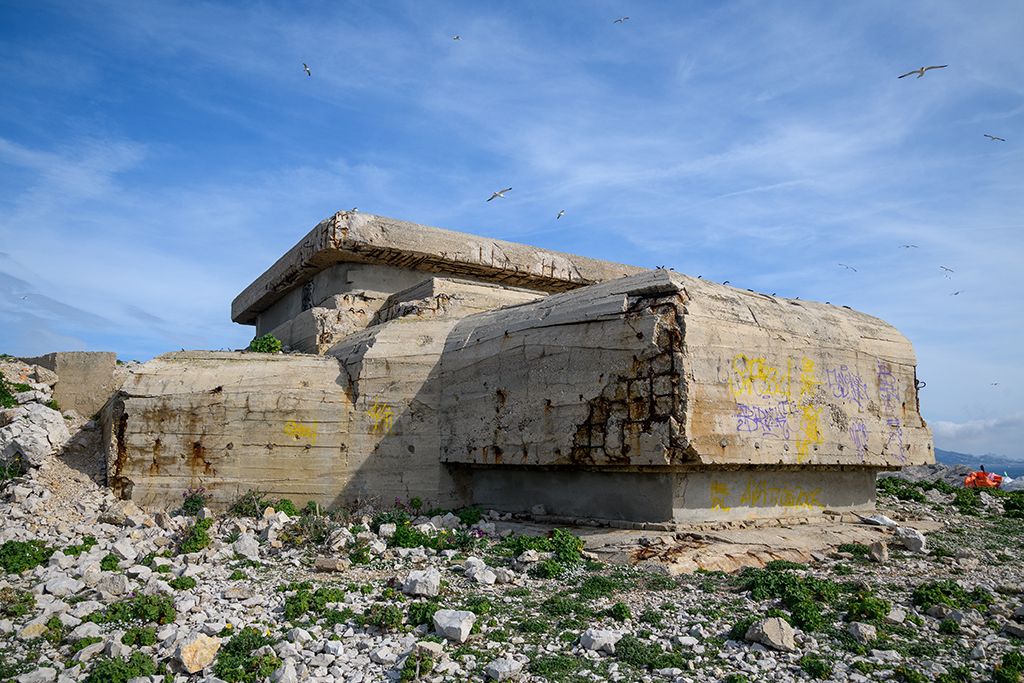 Batterie sudwall, poste de direction de tir , vue rapprochée du front ouest 