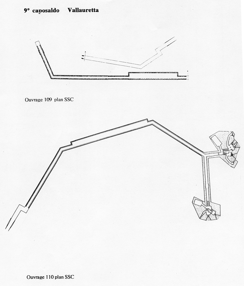 ligne fortifiée : 9e caposaldo Vallauretta