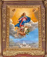 Tableau d'autel et son cadre : Assomption