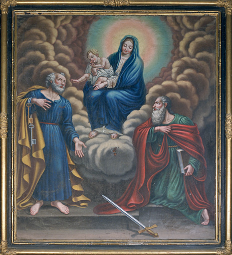 tableau (tableau d'autel) : Notre-Dame, saint Pierre et saint Paul