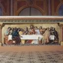ensemble maître-autel, fonts baptismaux, clôture de choeur