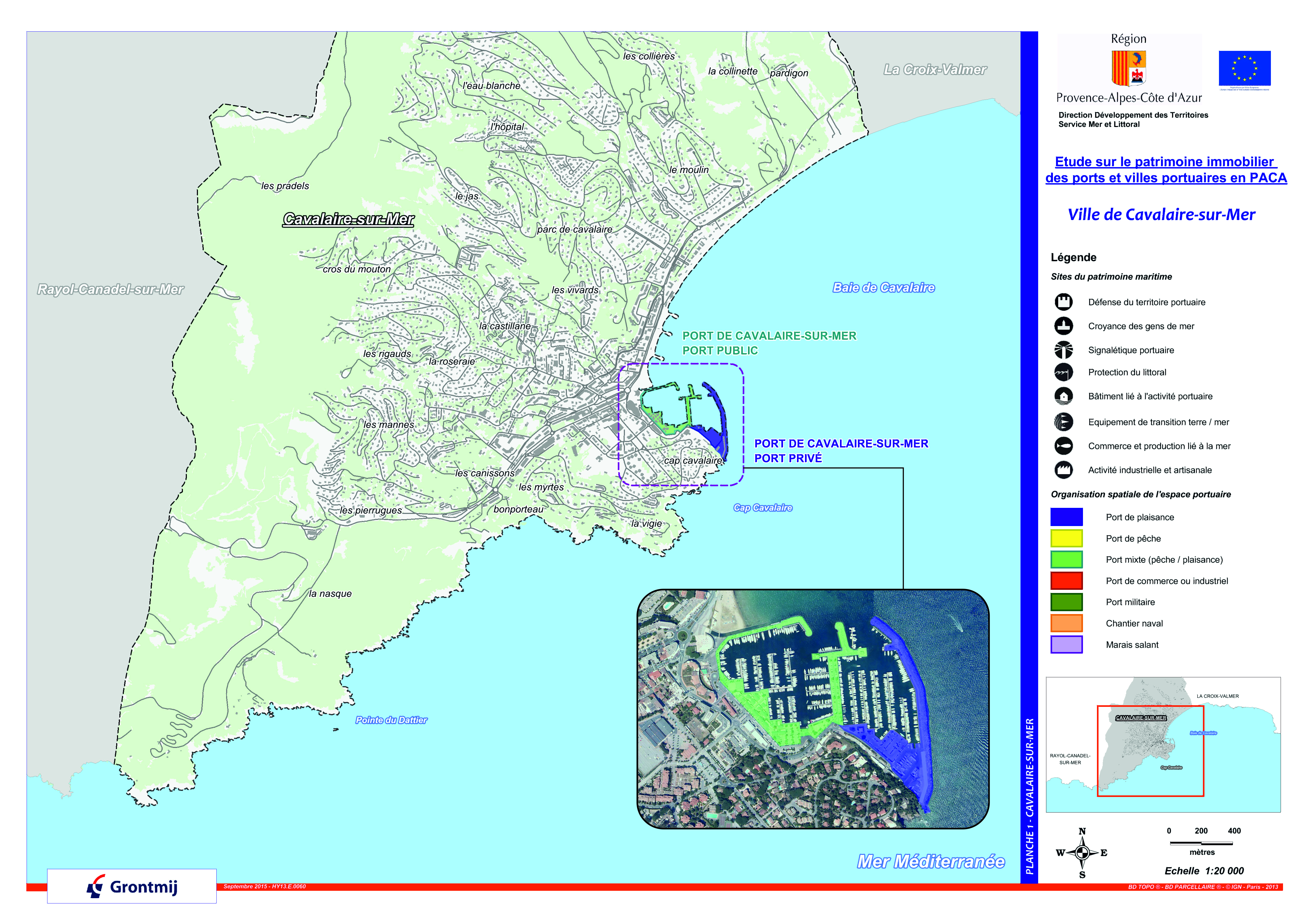 Ports et aménagements portuaires de la commune de Cavalaire-sur-Mer.