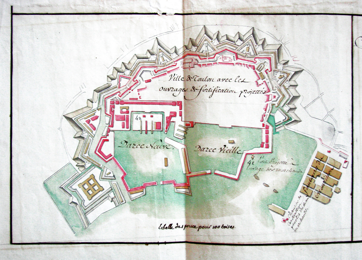fortification d'agglomération, enceinte de la ville ancienne et des darses Vieille et Neuve
