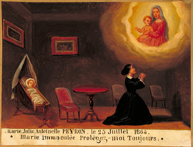 tableau, ex-voto : Demande de guérison de Marie-Julie-Antoinette Peyron