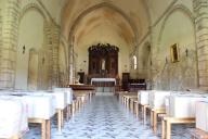 Le mobilier de la chapelle, puis couvent de trinitaires, puis ferme, actuellement chapelle Notre-Dame-de-Santé