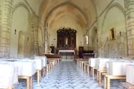 Le mobilier de la chapelle, puis couvent de trinitaires, puis ferme, actuellement chapelle Notre-Dame-de-Santé