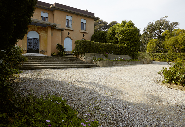 L'arrivée à la villa.