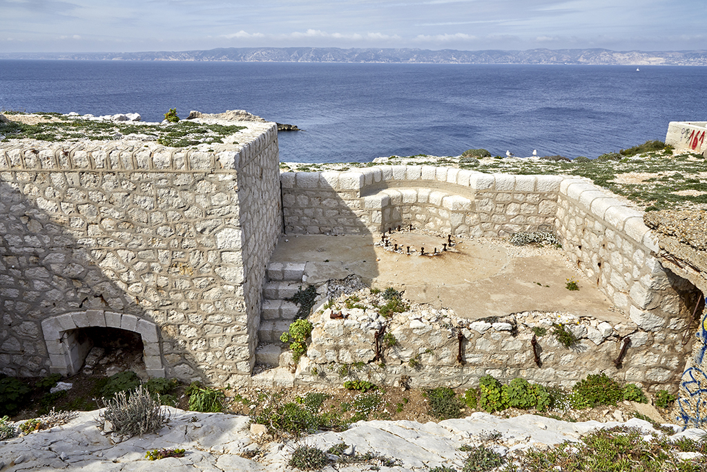 Batterie annexe,  4e emplacement de canons de 95mm et la 4eme traverse