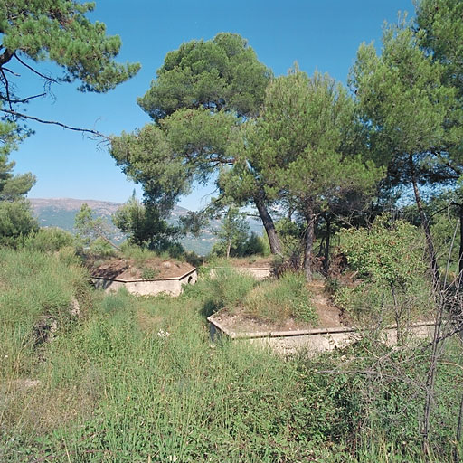 Emplacements de tirs polygonaux de la batterie basse.