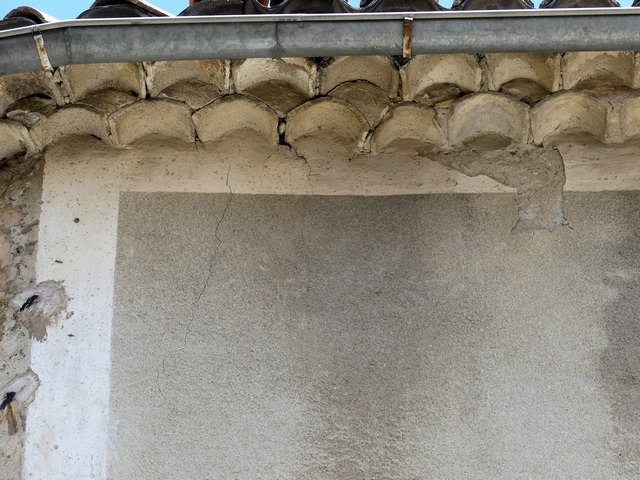 Elévation ouest, décor peint de cadre de façade.