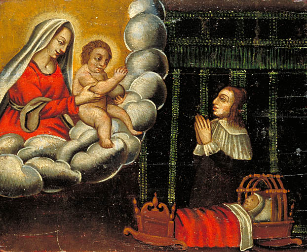 tableau, ex-voto : Demande de guérison d'un bébé (N° 2)