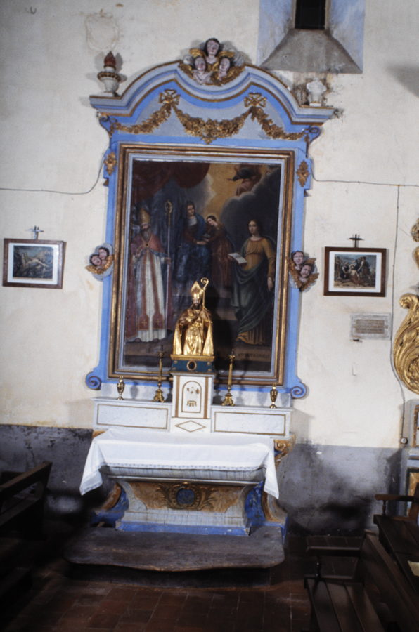 ensemble de Saint-Eloi de Noyon (autel, gradin d'autel, faux tabernacle, retable, statue-reliquaire)