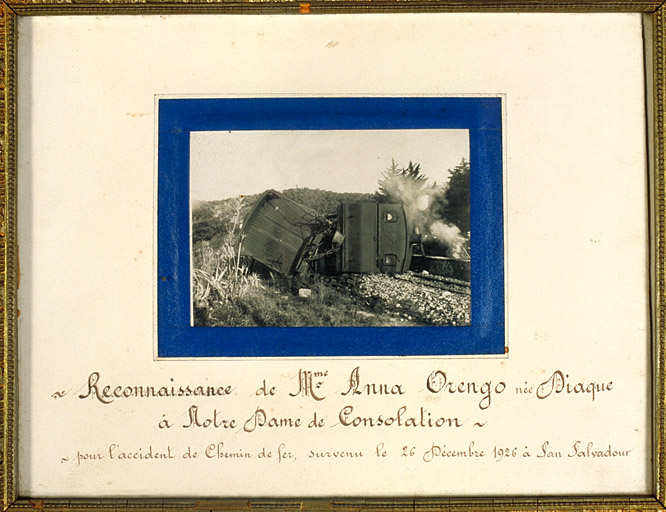 photographie, ex-voto : Accident de chemin de fer