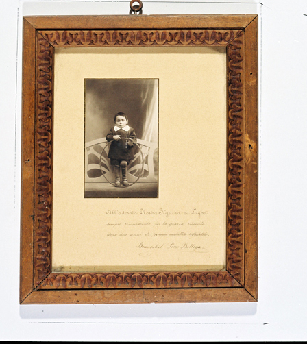 ex-voto, tableau : Enfant avec cerceau, Pierre Bottega