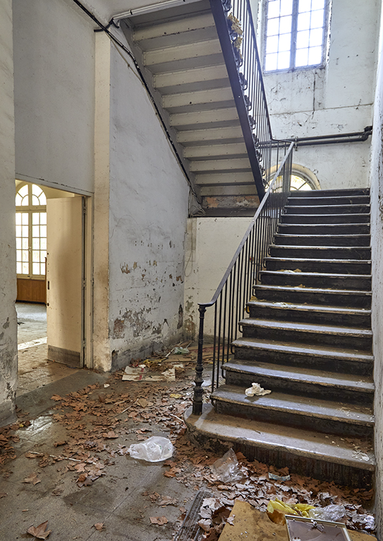 Bâtiment principal, détail d'une des travées d'escaliers.