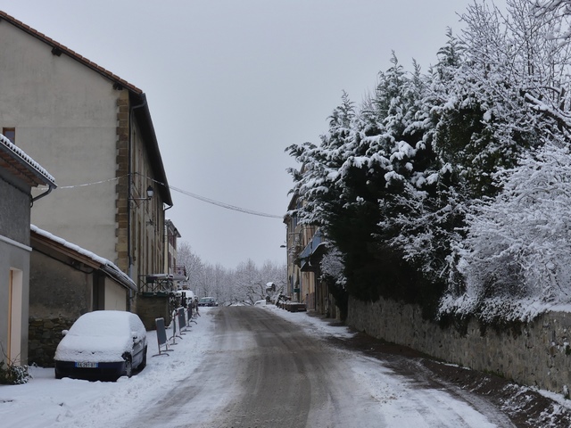 La R.D. 325 sous la neige.