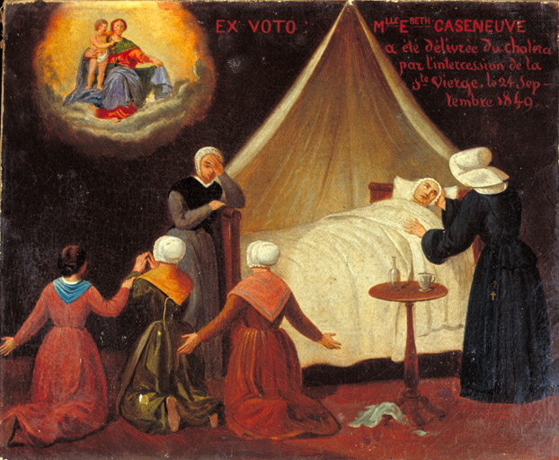 tableau, ex-voto : Demande de guérison de Elisabeth Caseneuve