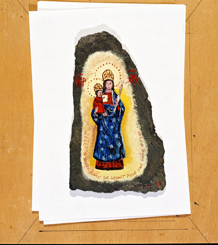ex-voto, tableau : Vierge de Laghet (N° 1)
