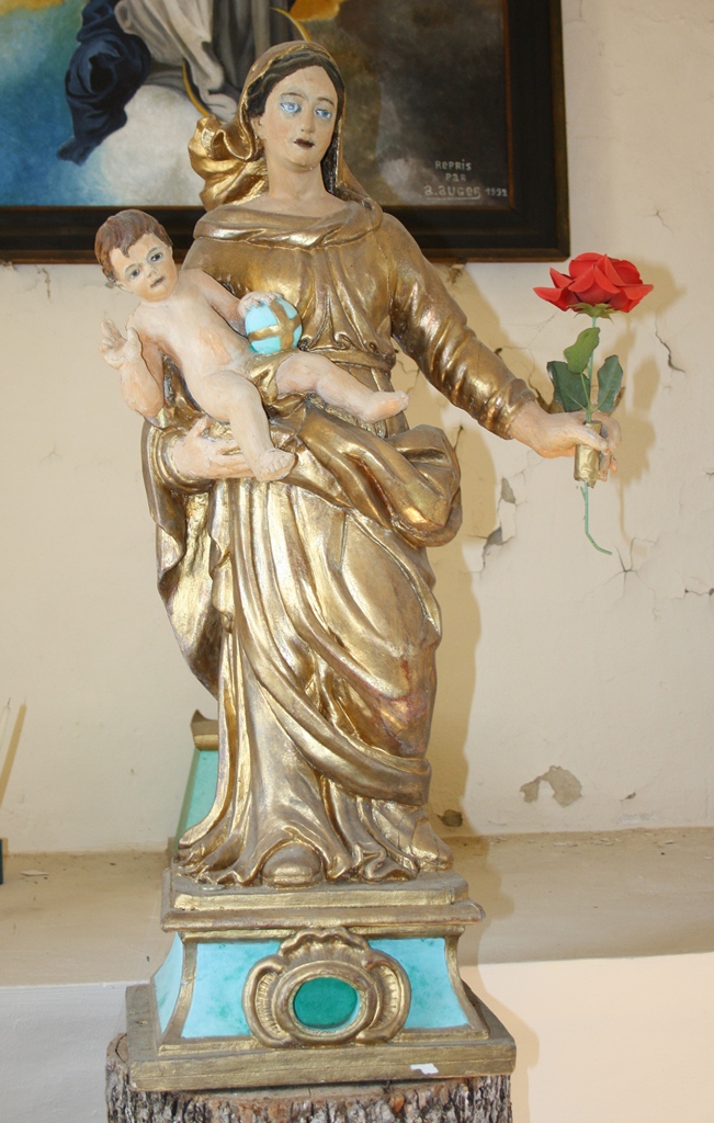 Statue (petite nature) : Vierge à l'Enfant