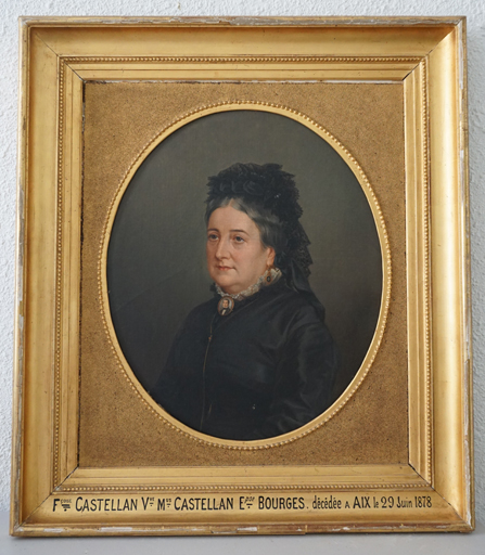 Tableau (donatif) : portrait de Françoise Castellan veuve Marius Castellan épouse Bourges