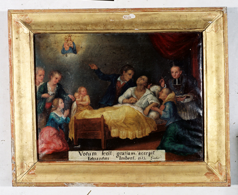 ex-voto, tableau : Demande de guérison d'un homme, Edouard Imbert