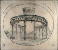 château d'eau ; fabrique en belvédère de Super-Cannes