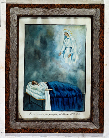 ex-voto, tableau : Demande de guérison d'une femme (N° 10)